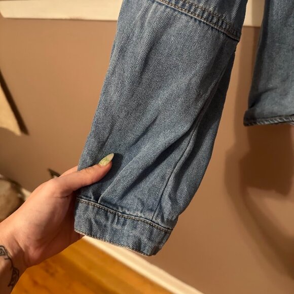 EUC Velvet Heart Denim Long Sleeve Button Down Top - Picture 4 of 4